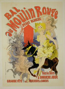 复制海报广告&39;Bal au Moulin Rouge&39;，1889年